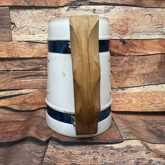 Vintage Mount Vernon Virginia Siesta Ware 16oz. Mug Cup Beer Glass Wood Handle - Picture 3 of 9